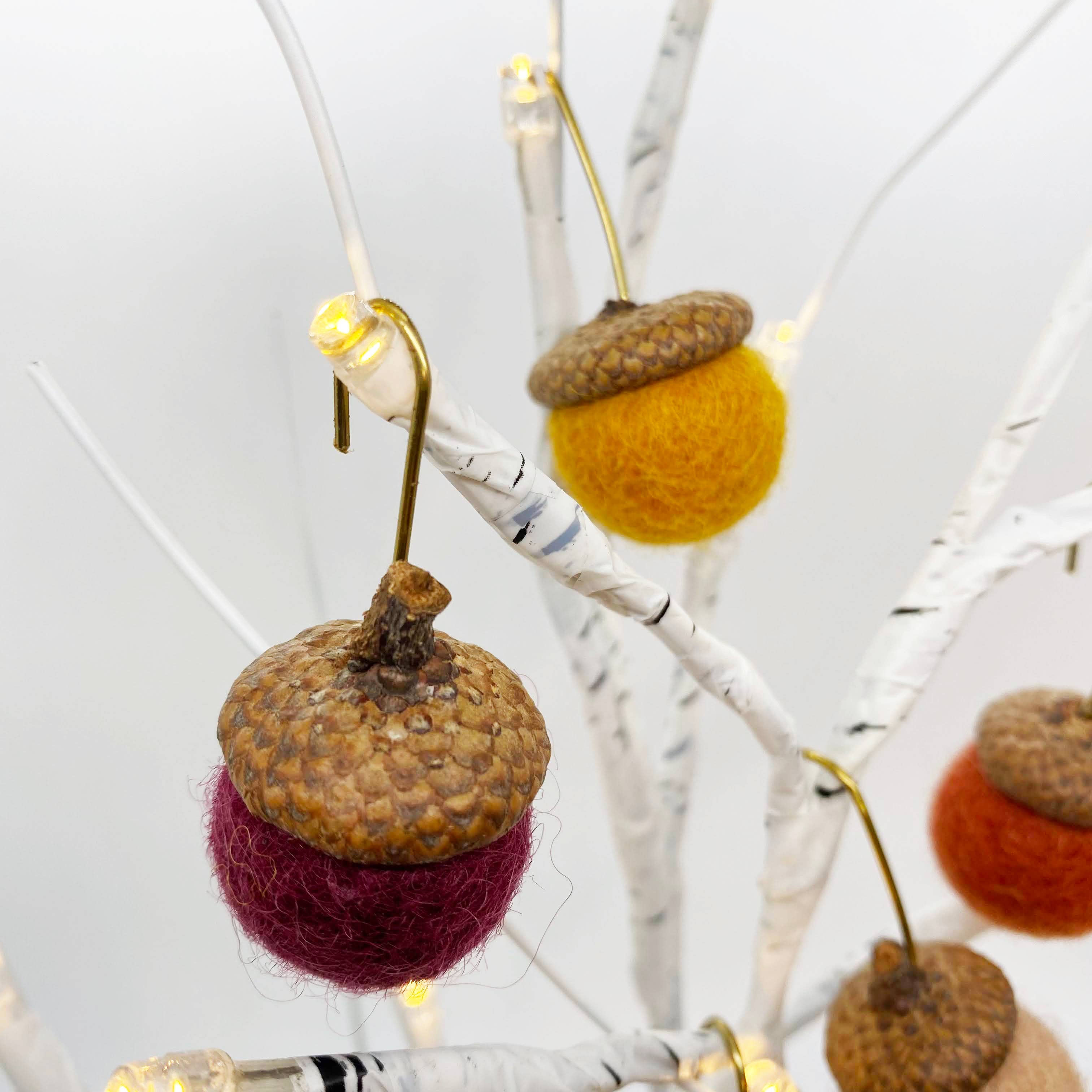 Oakwind Hollow - Wholesale Ornament - Felt Wool Acorn Ornaments - Pumpkin Spice2