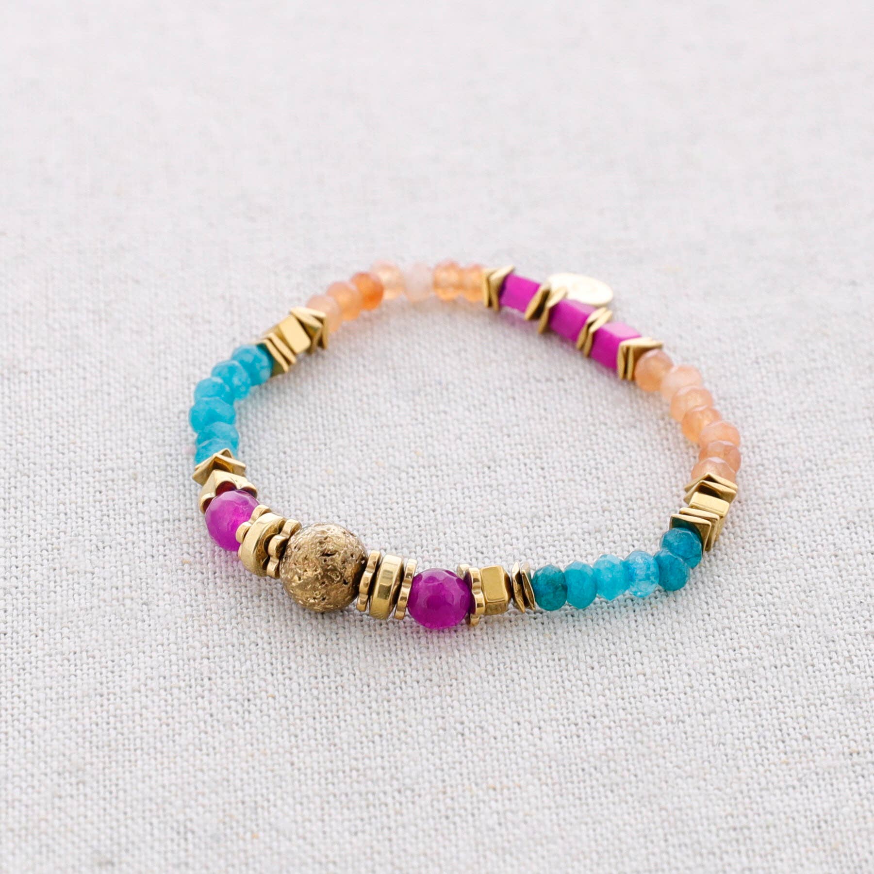 Sonata – wholesale Pärlarmband – Elastiskt stålarmband med stenar2