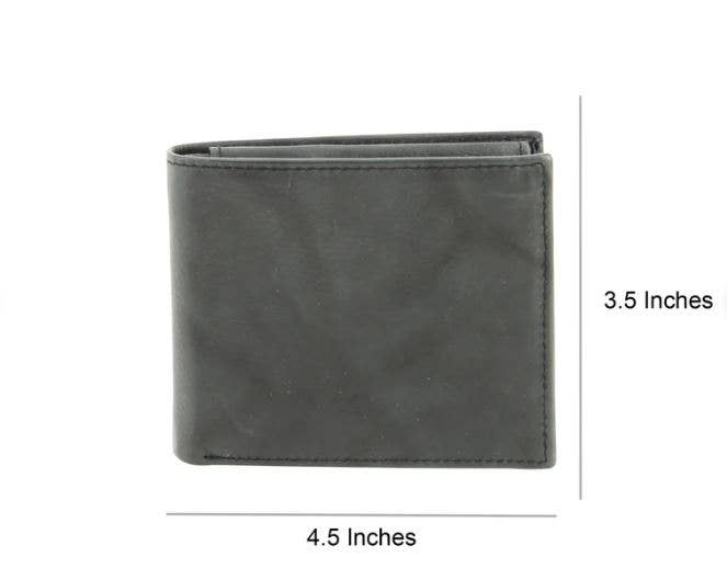 Leather Impressions Inc - Vente Portefeuille – homme - Portefeuille en cuir à deux volets avec rabat supérieur 157145
