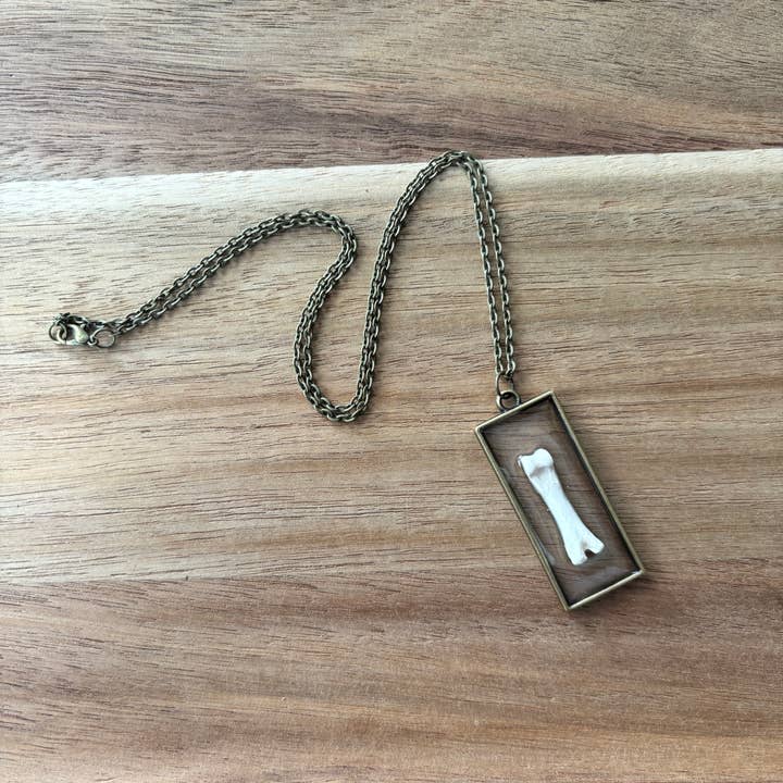 The Wolfshop – wholesale Pendant/charm necklace – Oddity Necklace - Raccoon Toe Bone 2