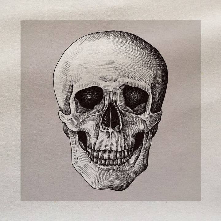 Skull head Illustratie Printed Fabric voor wholesale door Hills Of Fabric