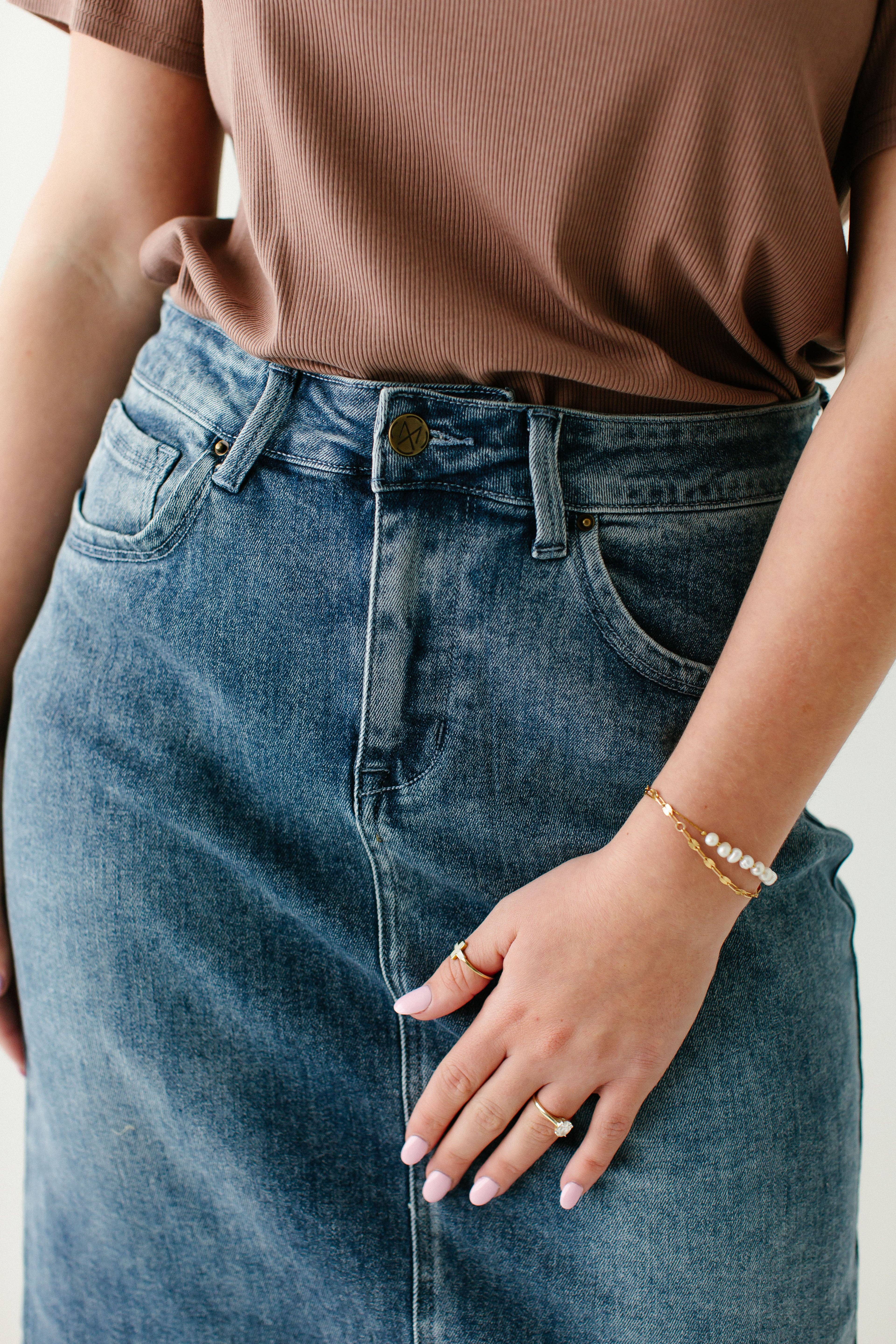 The Main Street Exchange - Vente Jupe – femme - Jupe en denim 100 % coton 'Kyra'6