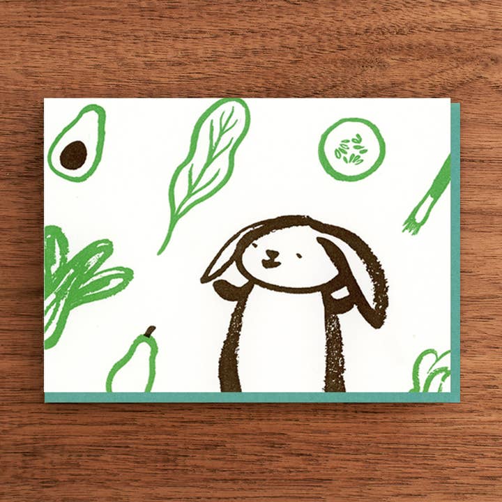 Letterpress Card: Vegetables for wholesale by Fomato