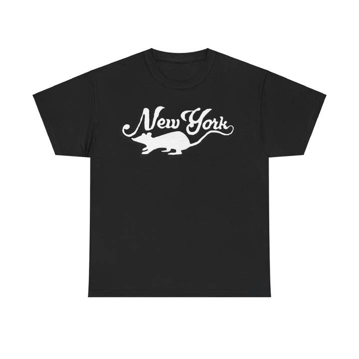 T-shirt unisexe en coton épais New York Rats pour la vente par MegandMoonCo