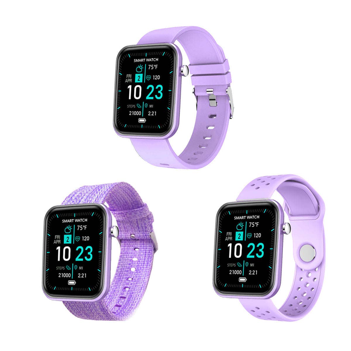 Hard Rock Health Stores - Wholesale Wrist Watch - Unisex - Advanced Smartwatch With Three Bands And Wellness + Activity Tracker17