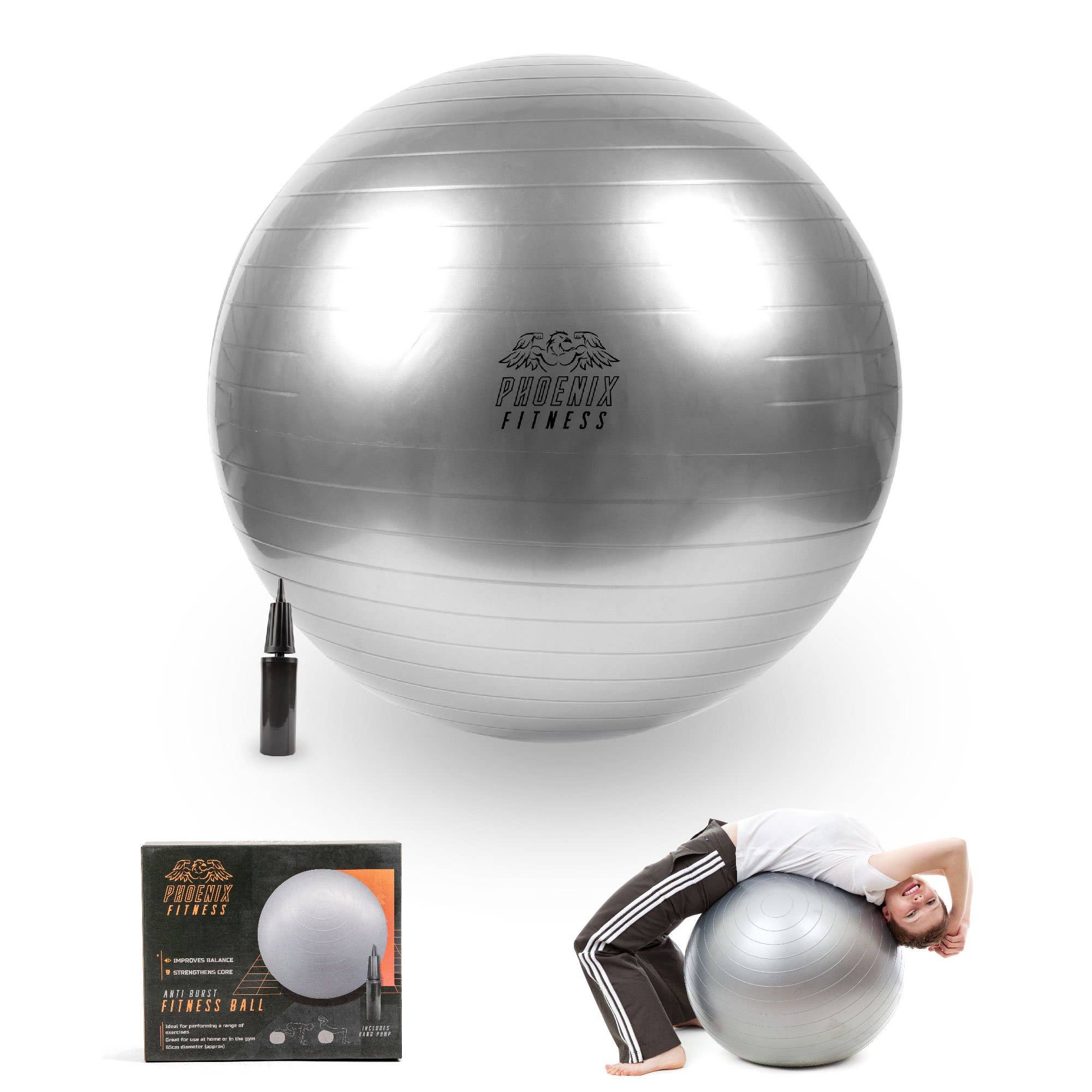 Phoenix Fitness - Wholesale Fitness Equipment - Antiburst Fitness Ball With Pump6