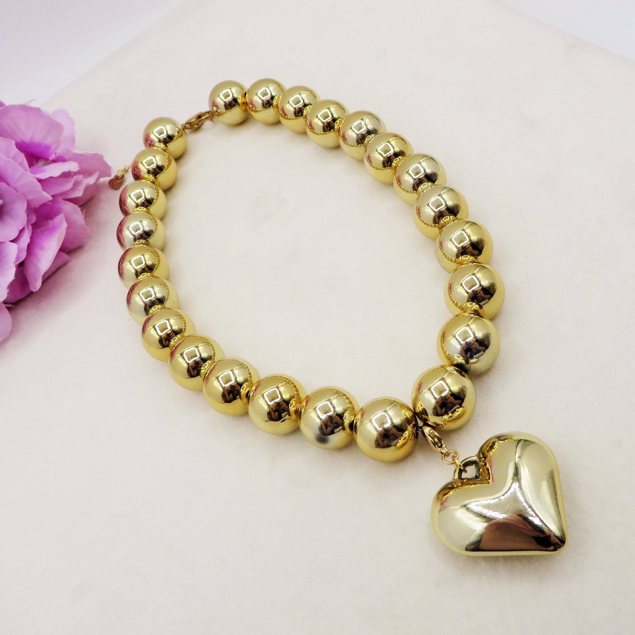 Daemon srls – wholesale Beaded/pearl necklace – MAXI PEARLS BIG LOVE -  Collana perle XL + cuore' BOMBE'4