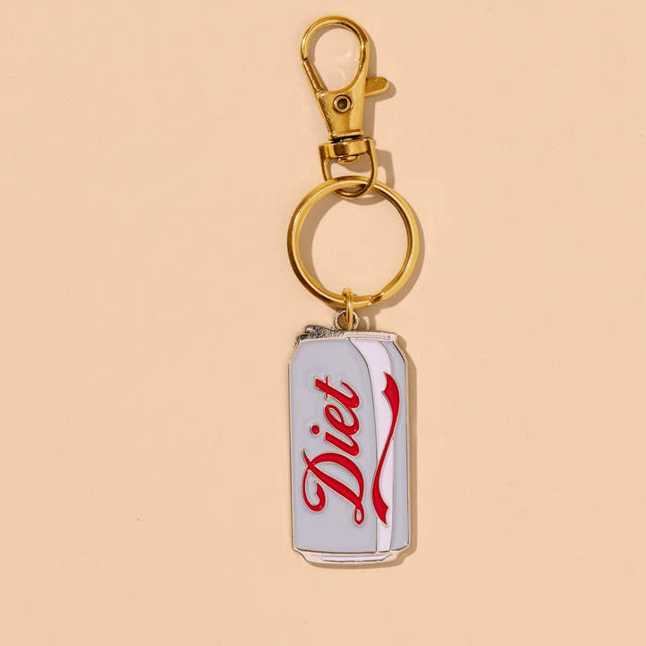 Diet Soda Enamel Keychain & Bag Charm - Stocking stuffer, Holiday, Gift Guide for wholesale by And Here We Are