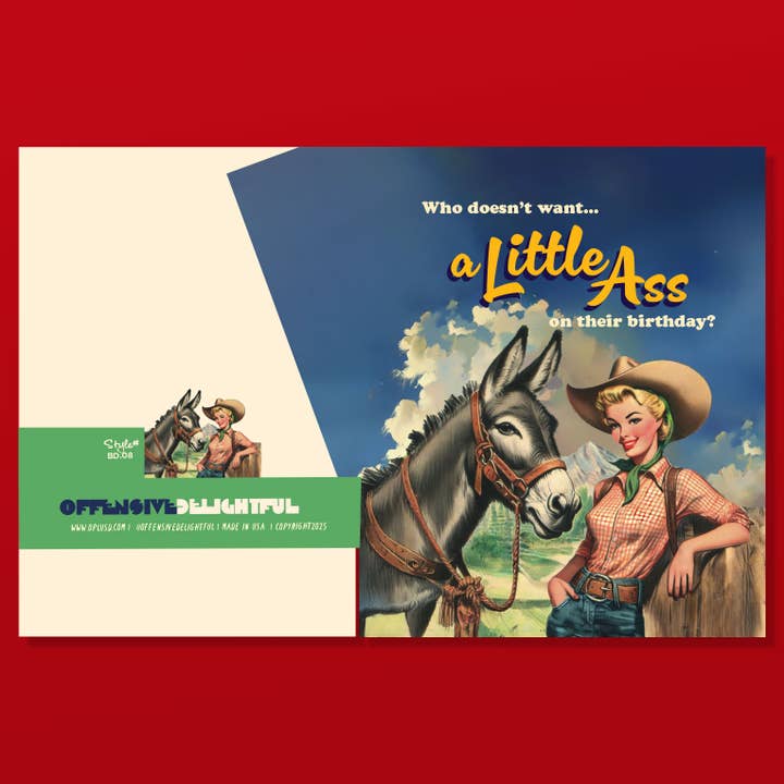 offensivedelightful - Wholesale Birthday Card - A LITTLE ASS funny birthday card1