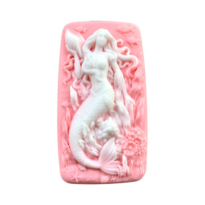 Plunk Soap - Wholesale Bar Soap - 3D Mermaid with shell bar of soap
