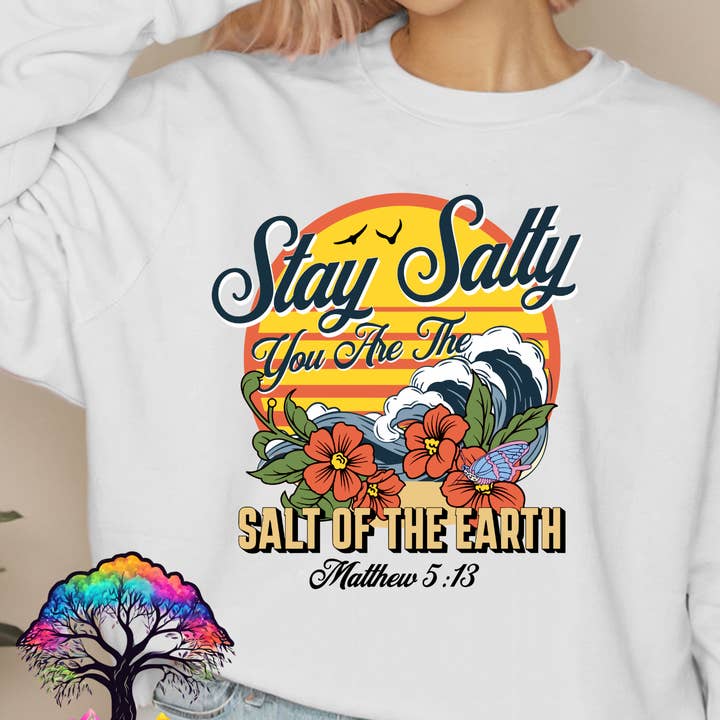 Christian-Stay Salty- Faith based Sweatshirt for wholesale by Honey & Haven
