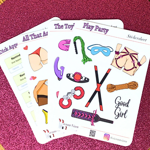 Vivrant Vixen - Wholesale Sticker - The Toybox adult sticker sheet2
