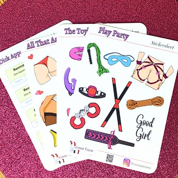 Vivrant Vixen - Wholesale Sticker - The Toybox adult sticker sheet2