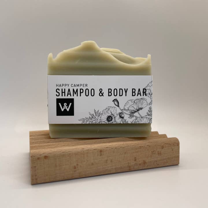 HAPPY CAMPER SHAMPOO & BODY BAR for wholesale by Woman + Wolf