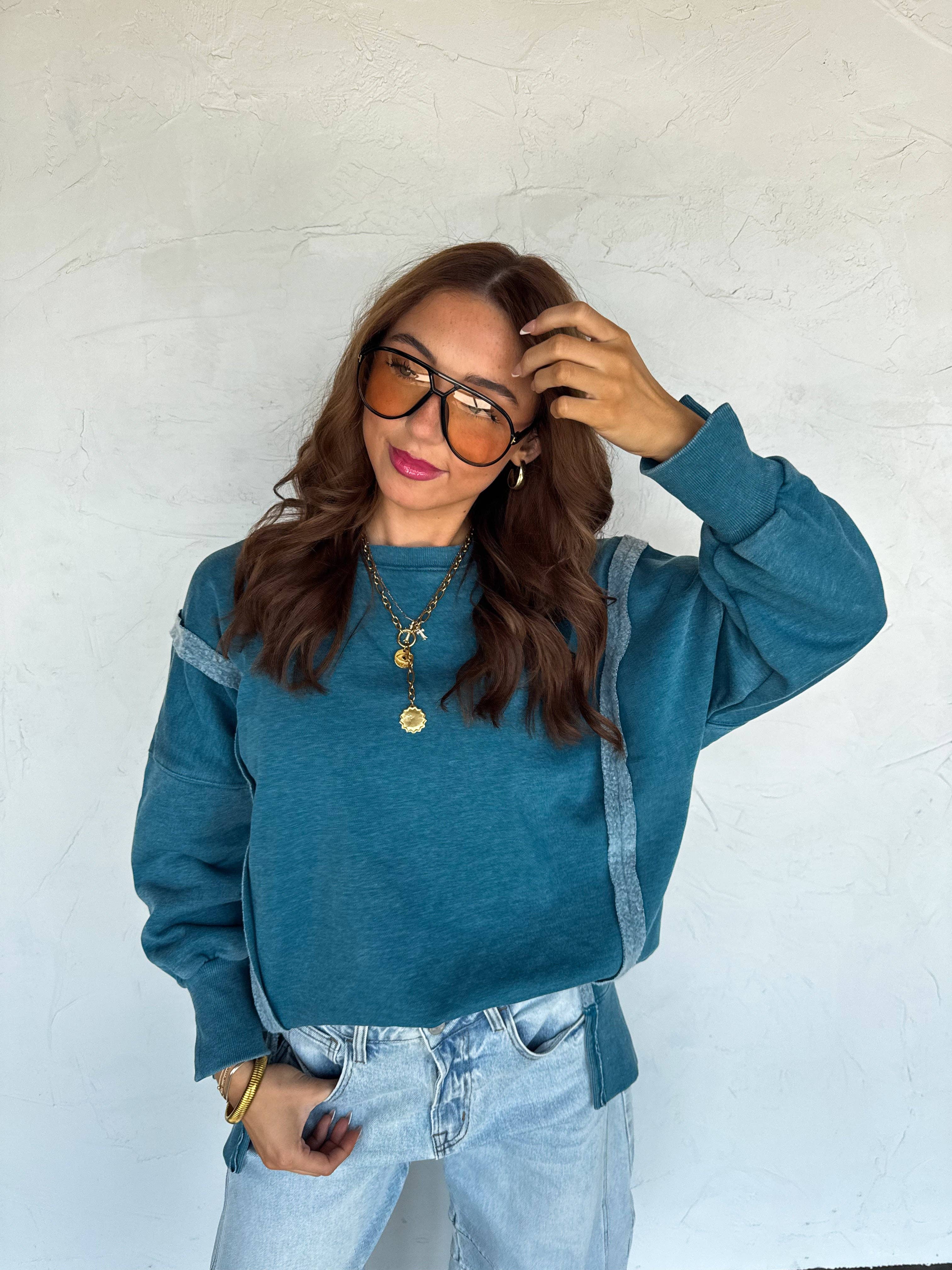 BLAKELEY - Wholesale Sweatshirt - Women's - FALL COLORS CLASSIC CREW PULLOVER8