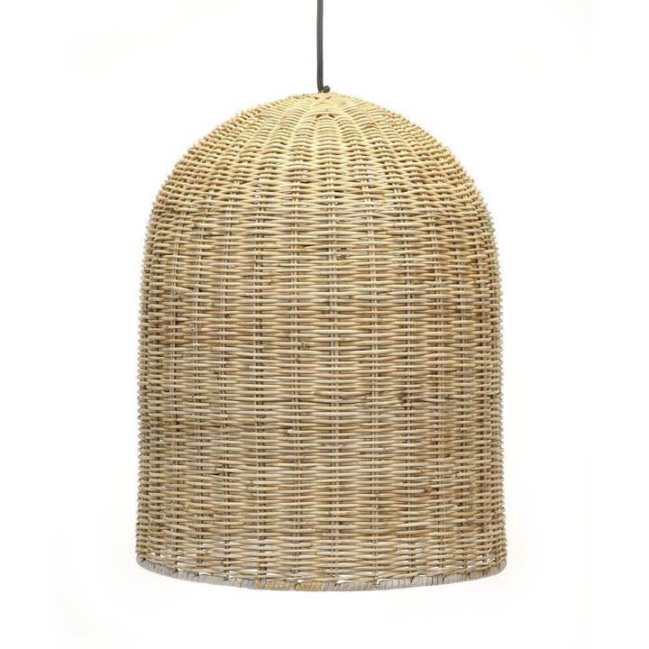 Bacon Basketware - Wholesale Chandelier/Hanging Light - NATURAL RATTAN HANGING LAMP BEEHIVE DESIGN