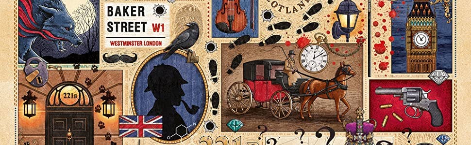 Gibsons Games Inc - Wholesale Puzzle - Adult - Book Club: Sherlock Holmes 1000 Piece Jigsaw Puzzle4
