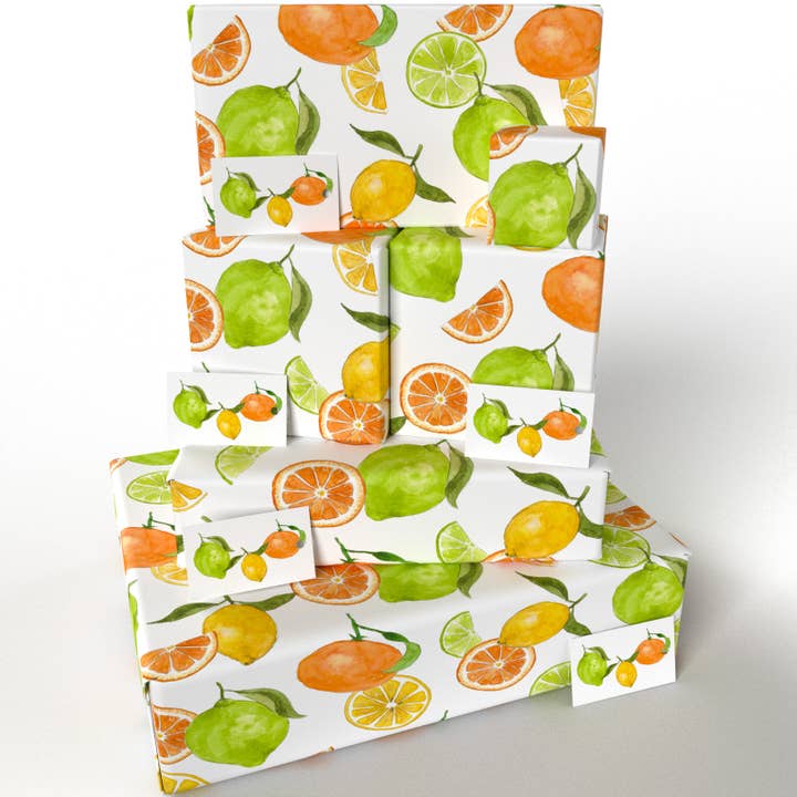 Re-wrapped - Wholesale Flat Wrap - Citrus Fruit • ECO Friendly • UK Made • Made in the UK7