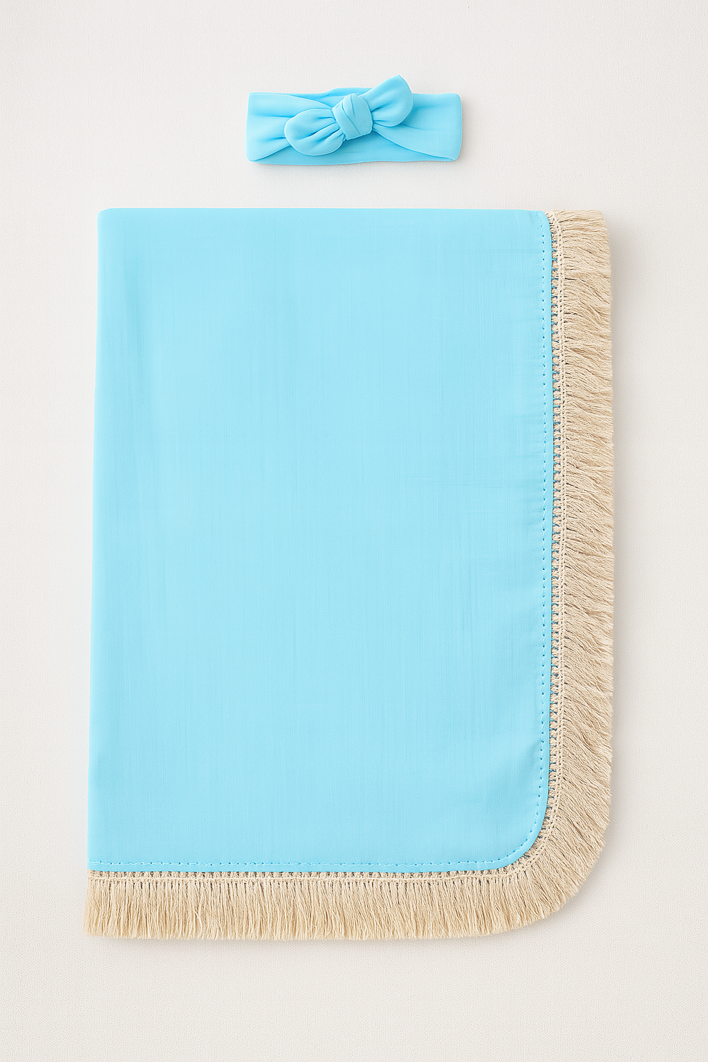 Fennco Styles - Vendita all'ingrosso Copertina avvolgente - Neonati - Coperta e cerchietto per bebè in garza di cotone con frange 8