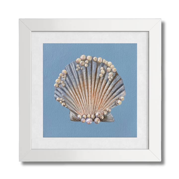 Pearl Scallop Art Print for wholesale by Jessie Perez Art