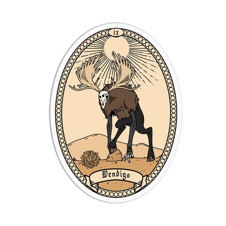 Wendigo Vinyl Textured Sticker for wholesale by Girls Printing House