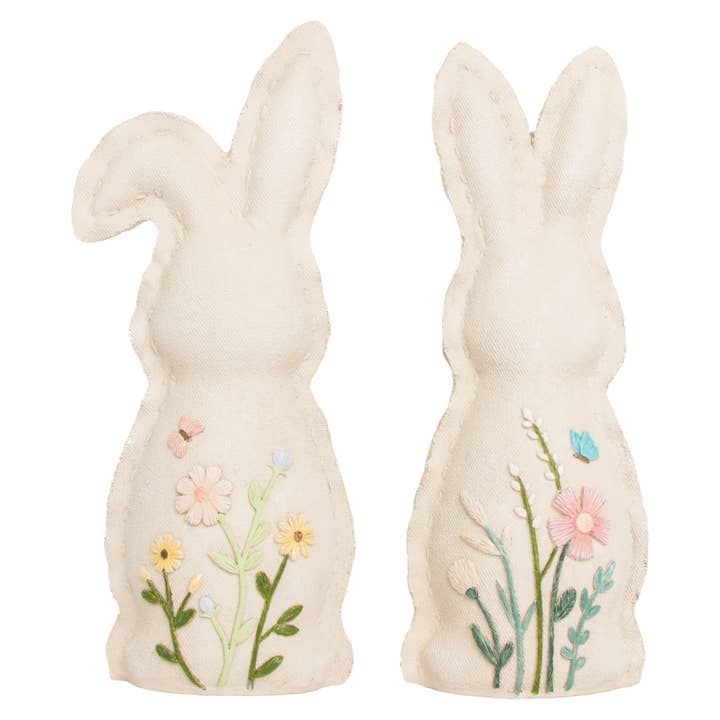 9.25" Tall Embossed Resin Easter Bunny Set of 2 for wholesale by Boston International
