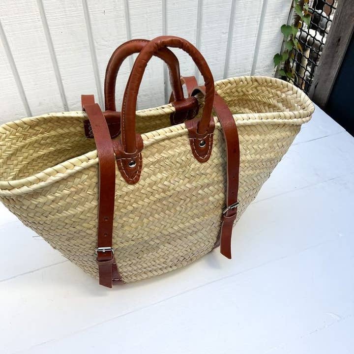 craftberber - Vente Sac à dos – femme - Sac à dos en paille été 2024, Panier français, Sac en paille1
