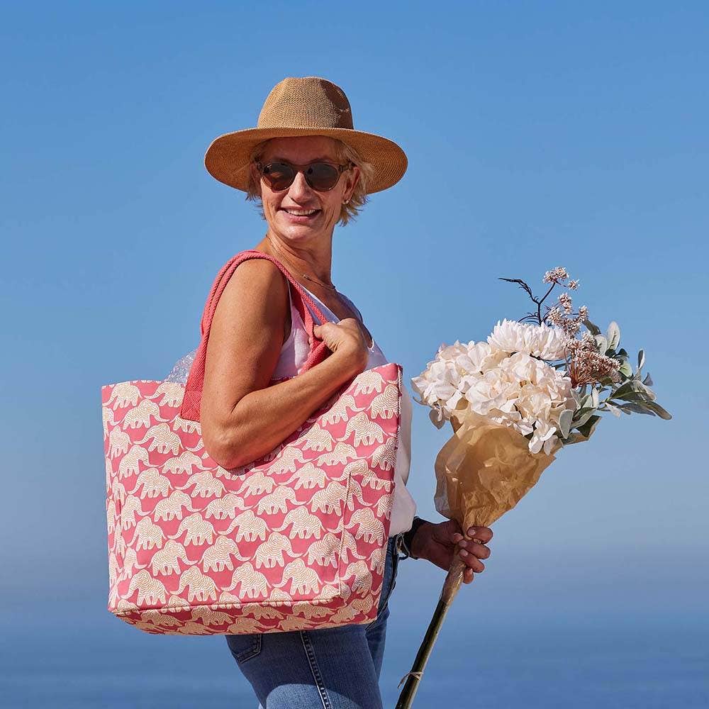 rockflowerpaper - Wholesale Tote Bag - Women's - Elephants Canvas Carryall Tote Bag2