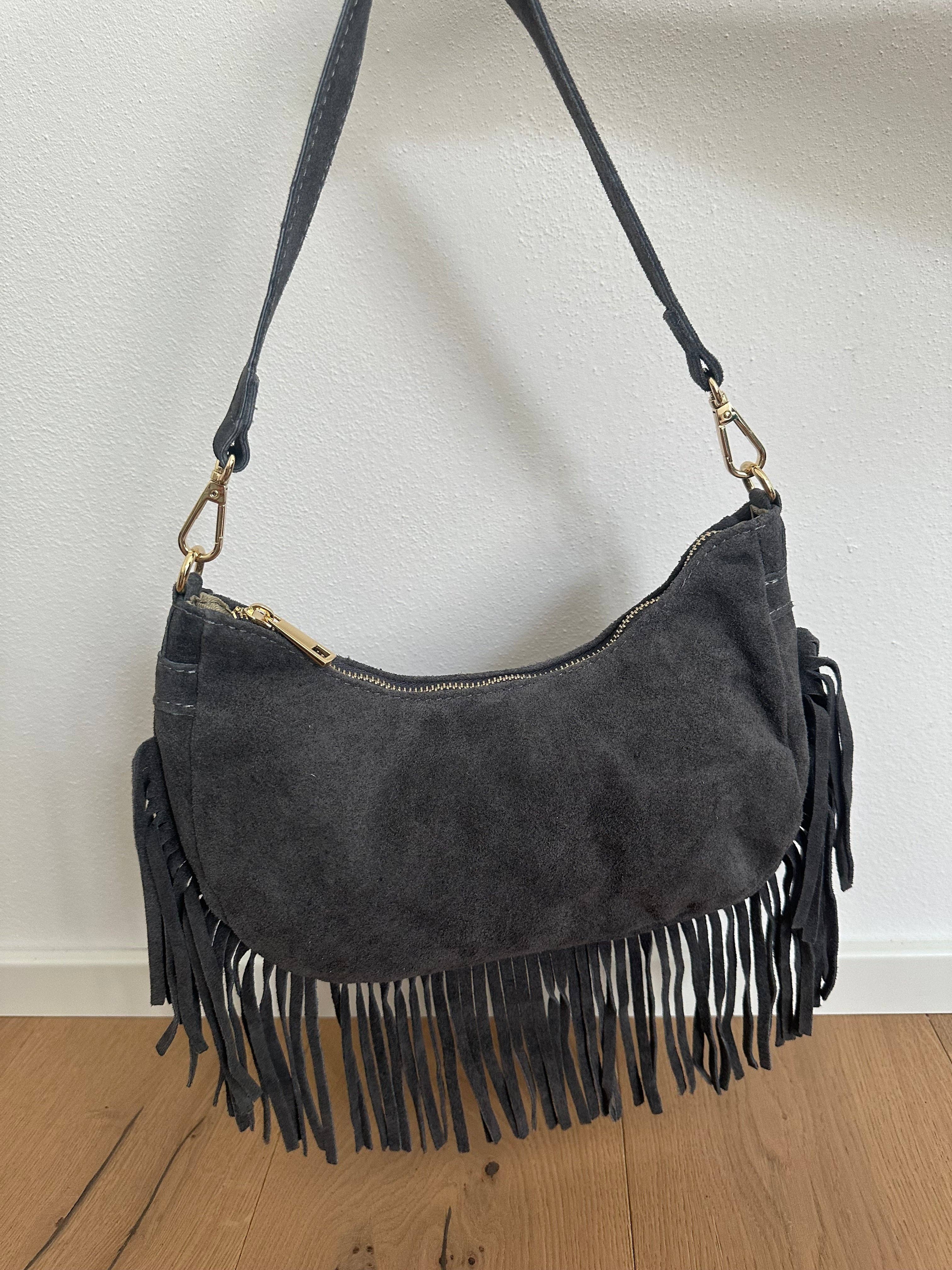 Zhade - Venta al por mayor Bolso con correa - Mujer - NINFEA - bolso de hombro de ante con flecos5