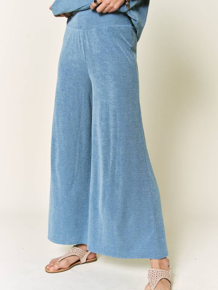 Weite Freizeithose mit hoher Taille — gute Dehnbarkeit für den Großhandel von Petal Dew