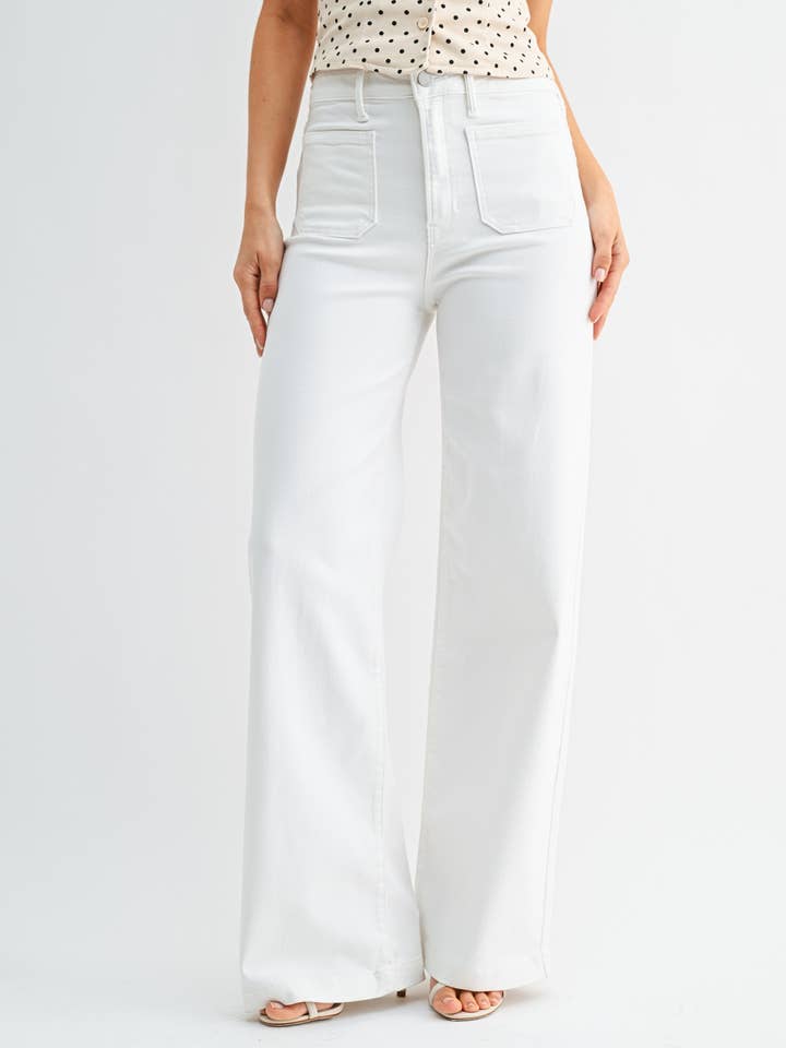 DP790 - WHT - Mini Patch Pocket Wide for wholesale by JBD