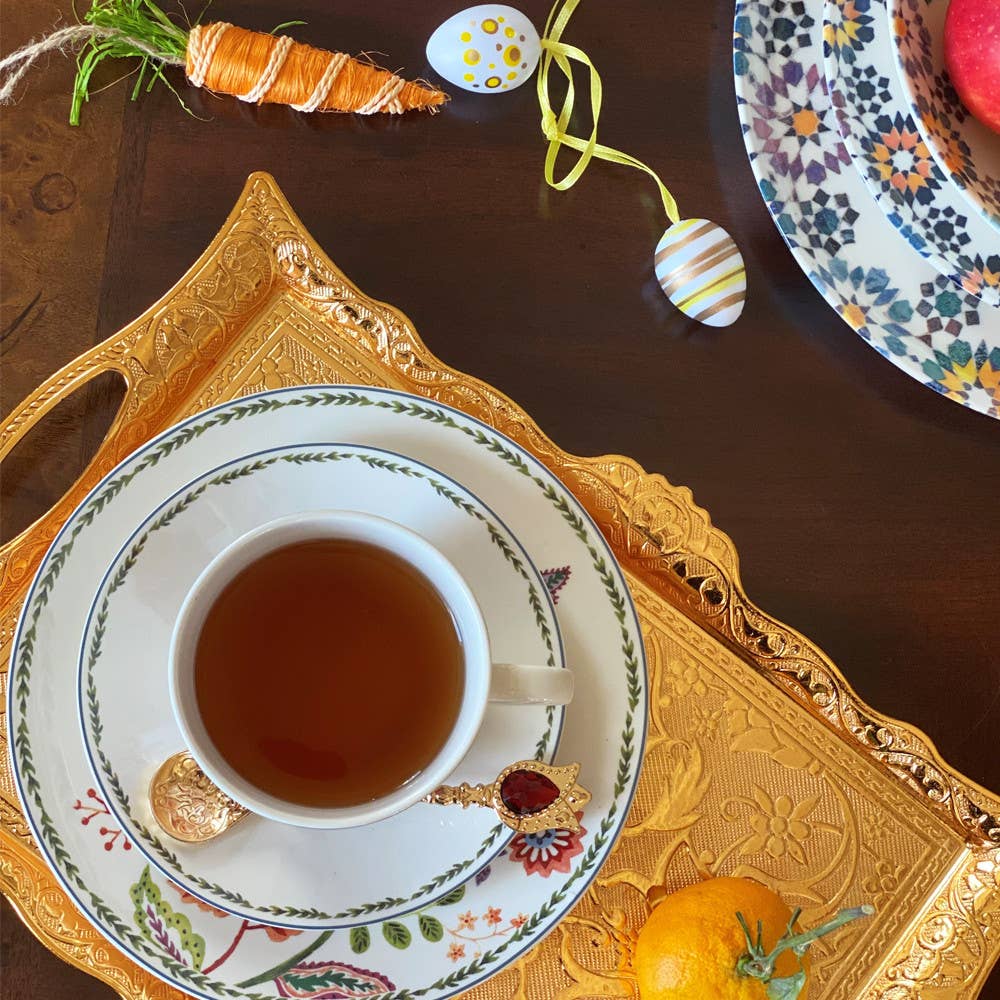 STP - Wholesale Coffee/Tea Cup - Byzantium Flowers Porcelain Cup w/ Saucer 8.8 fl oz Set of 27