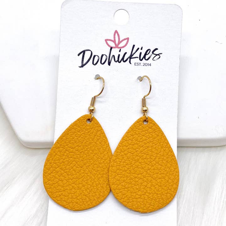 Doohickies - Wholesale Dangle Earrings - 1.5" Fall Fling Mini Collection -Fall Leather Earrings2