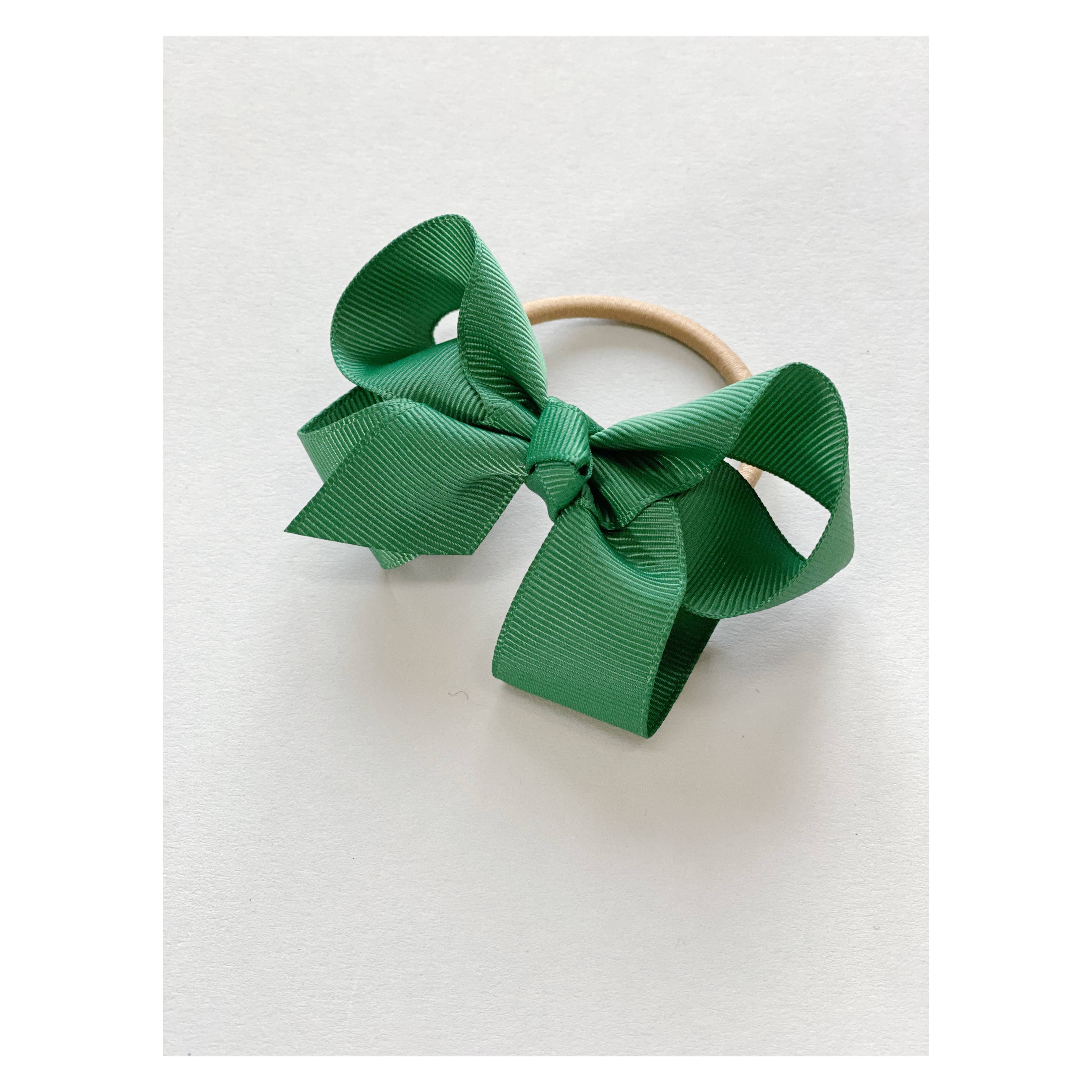La Fillette Accessories - Wholesale Hair Bow - Kids - Maxima hair bow with elastic band in dark green1