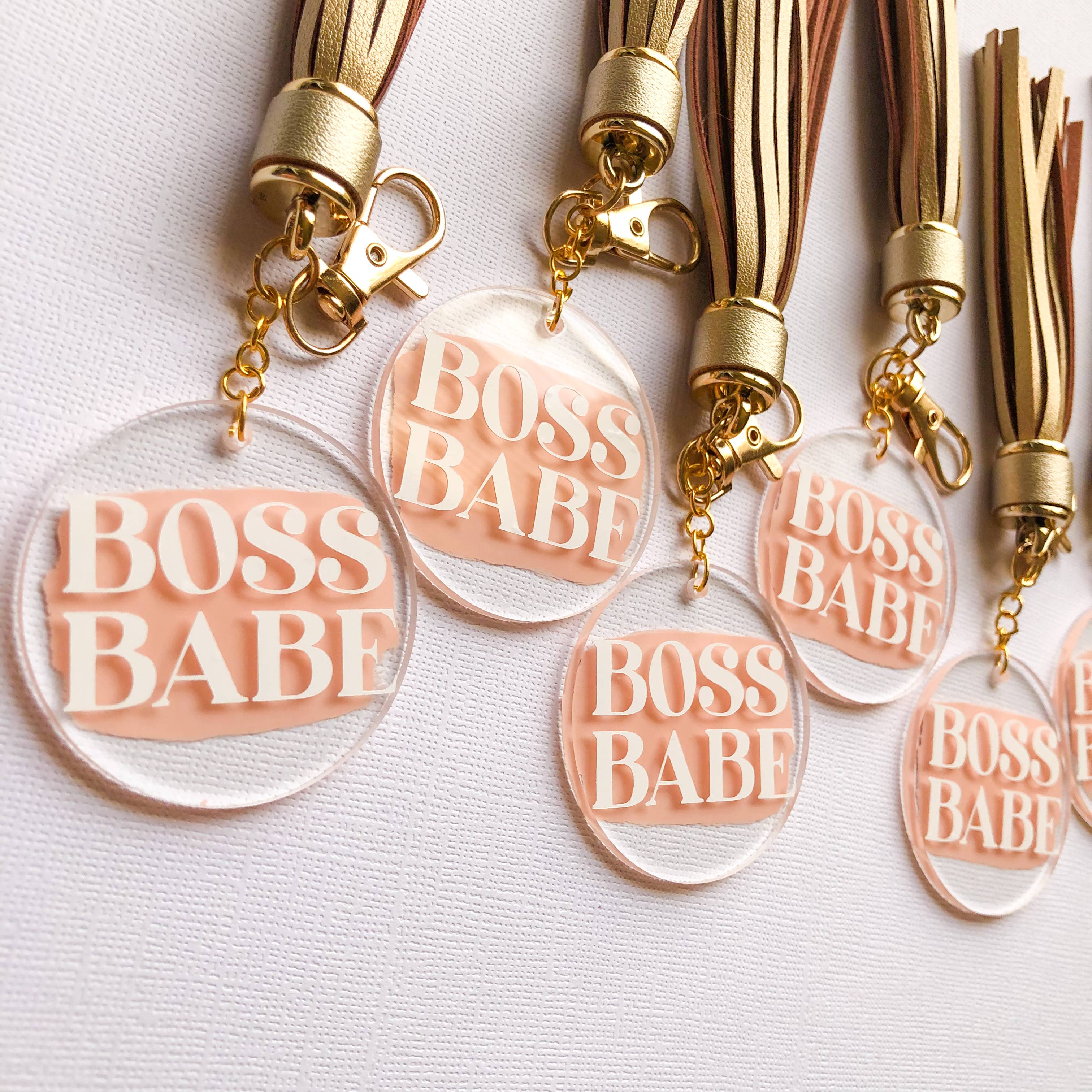 Salty Ocean Crew - Wholesale Keychain - Women's - Boss Babe Hand-Painted Acrylic Keychain3