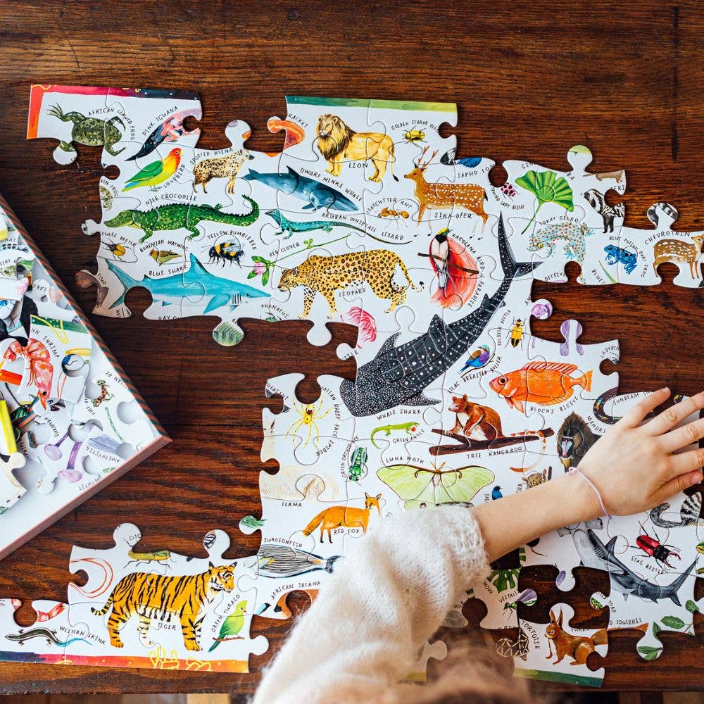 Just Imagine Toys - Vente Puzzle – enfant - EeBoo Beautiful World - Puzzle de 100 pièces3