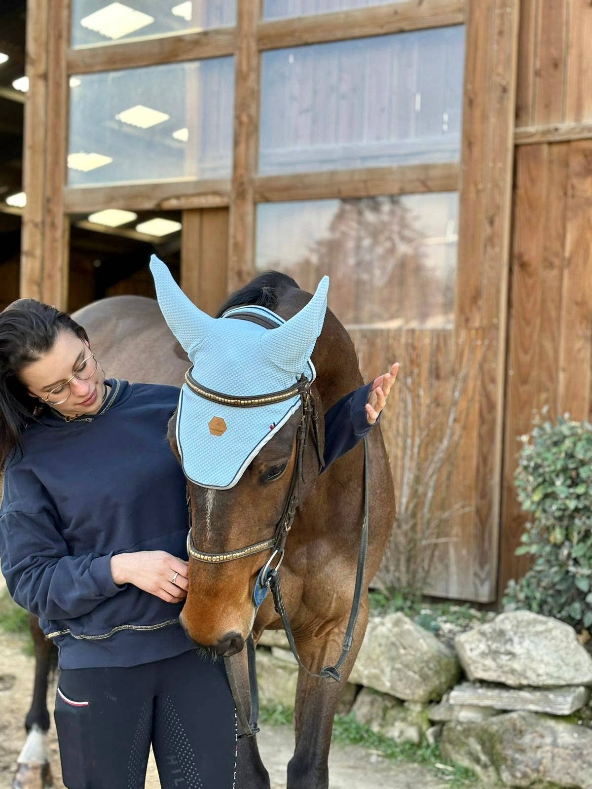 Athippique - Wholesale Horseback Riding Gear - Sky blue horse hat1