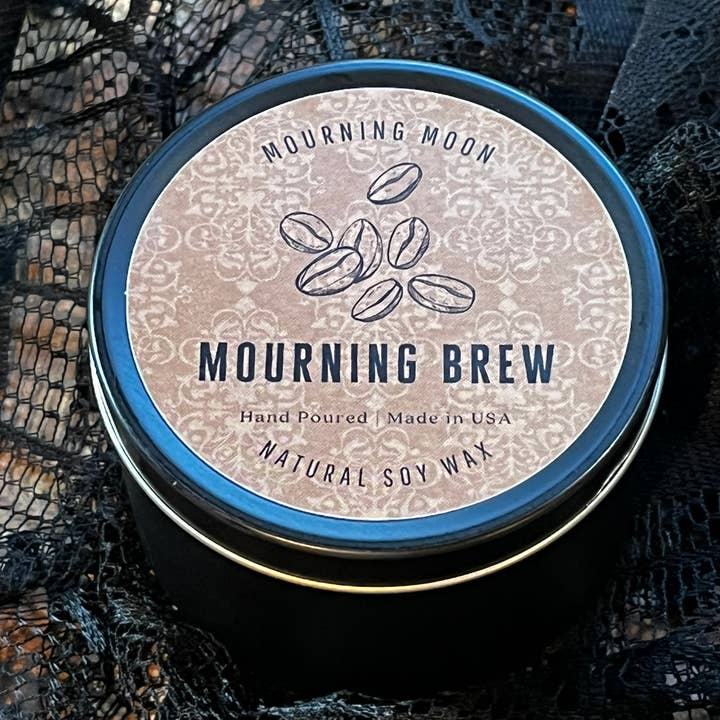 Mourning Moon Candles - Wholesale Jar/Filled Candle - Mourning Brew Soy Candle0