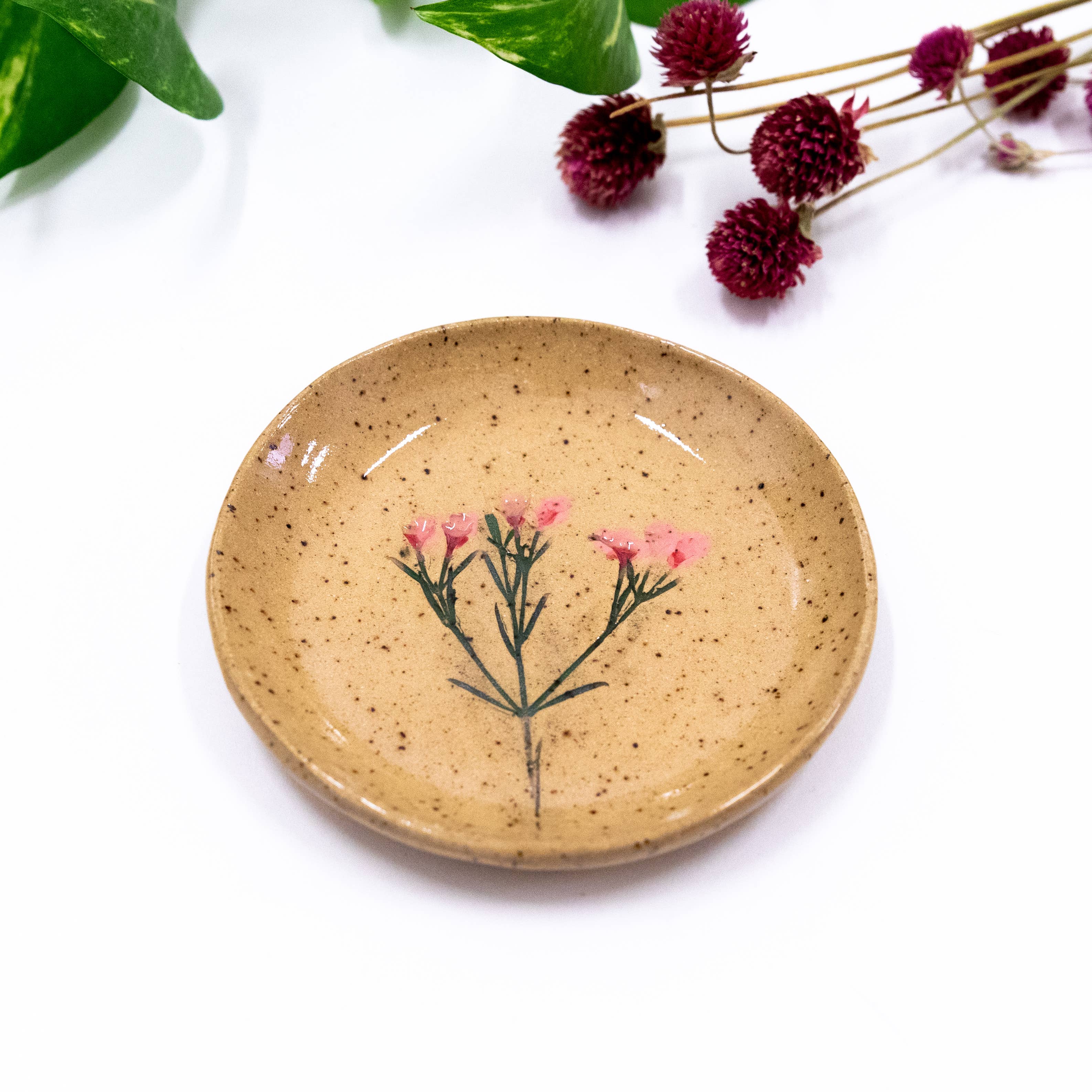 Tara Kothari - Wholesale Jewelry Dish - Rustic Wildflower Handmade Pressed Flower Jewelry Dish7