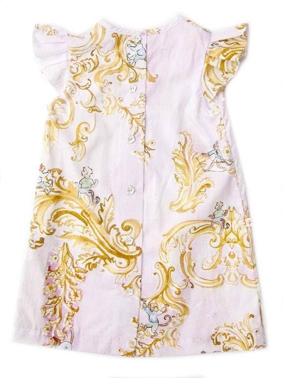 Roccoco Affen Einfaches A-Kleid für den Großhandel von PaperGirl Collection