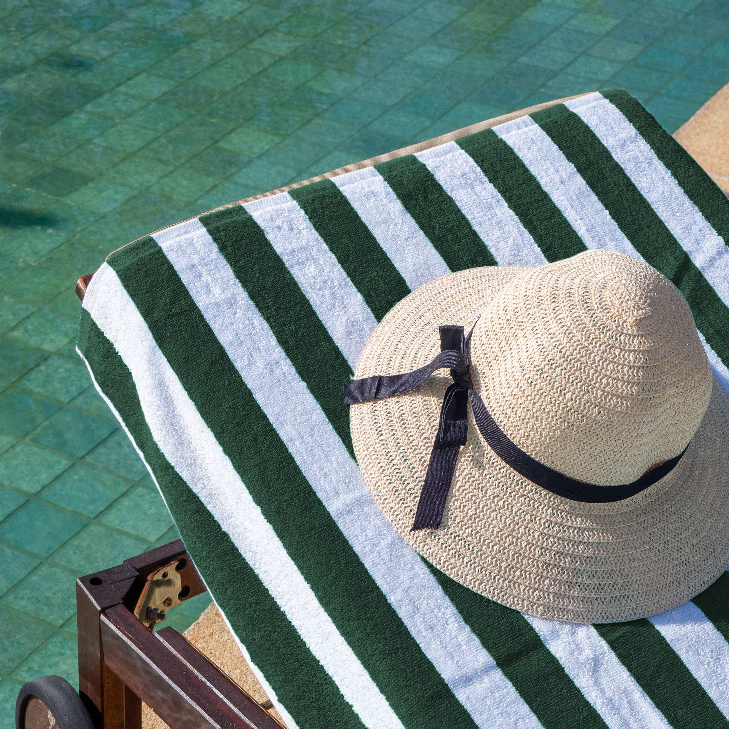 Arkwright Home - Wholesale Beach Towel - California Cabana Striped Beach Towels (Pack of 4)52