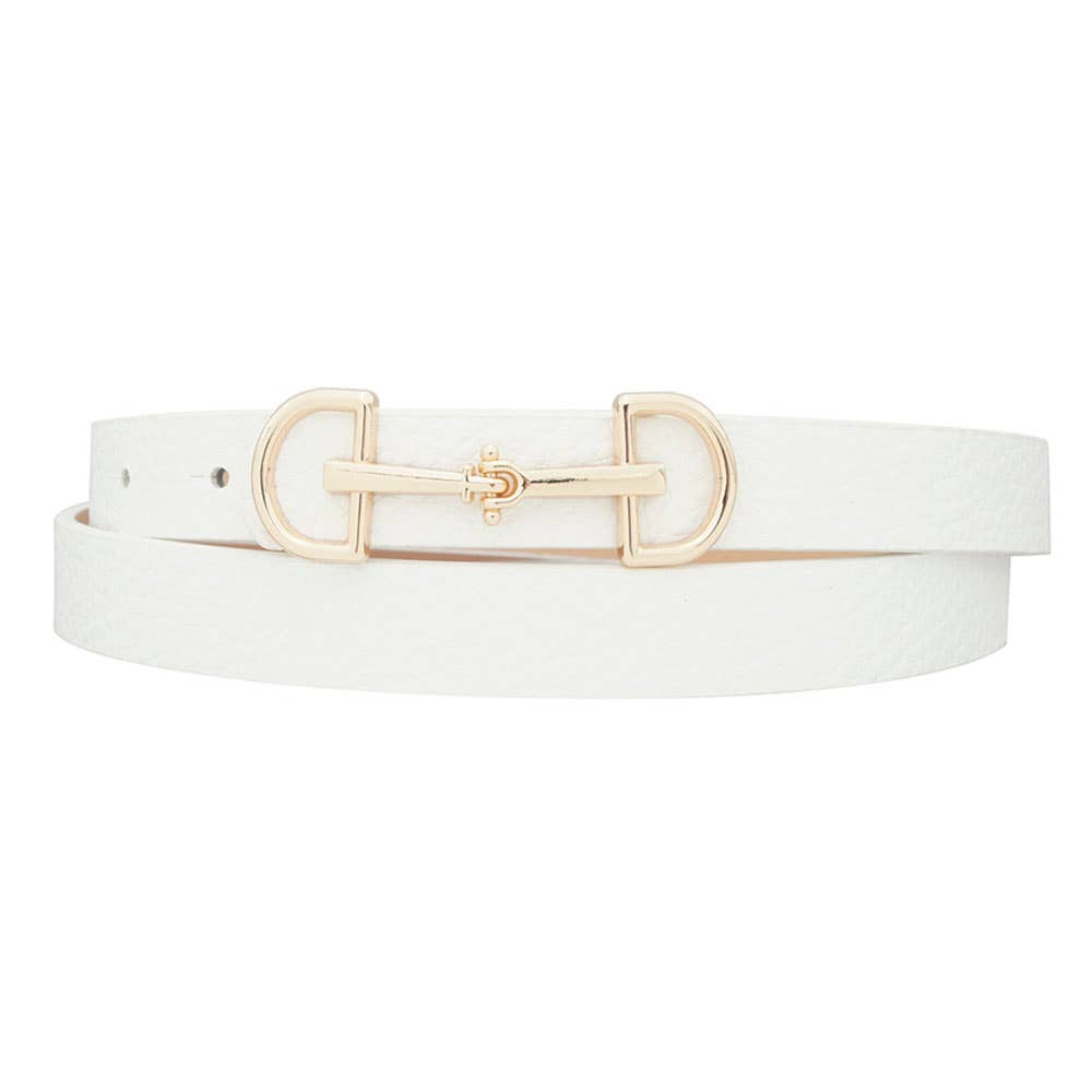 JOIA ACCESSORIES – wholesale Belt – Women's – LUX D RING HORSE BIT BUCKLE SKINNY BELT, IW 200060