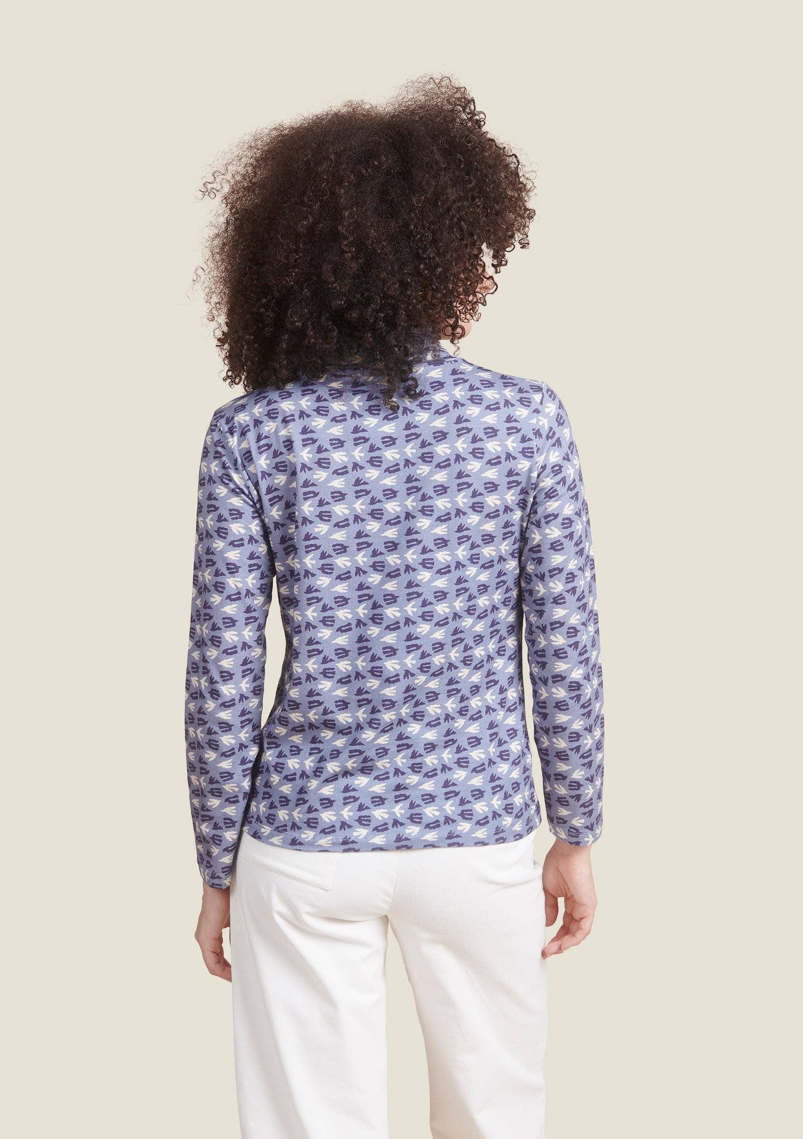 MADE IN SENS - Wholesale Knit Top - Women's - TECRO ENVOL BLUE TURTLENECK1