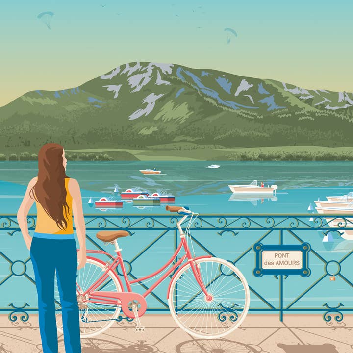 Olahoop Travel Posters - Wholesale Poster - Annecy Savoie - France travel poster2