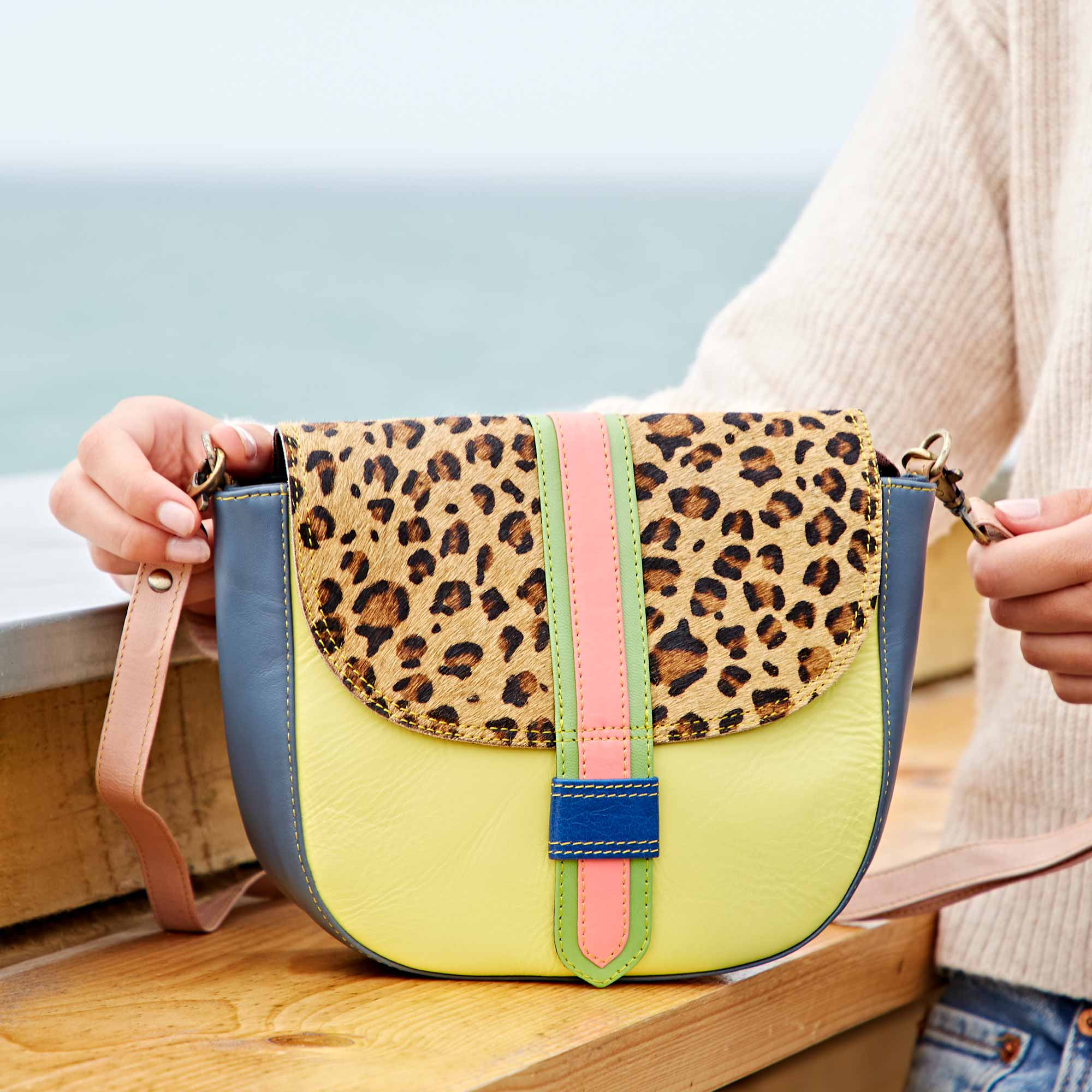 The Paper High Gift Company Limited - Wholesale Crossbody Bag - Women's - Recycled Leather Multicoloured Crossbody Bag - Handmade2