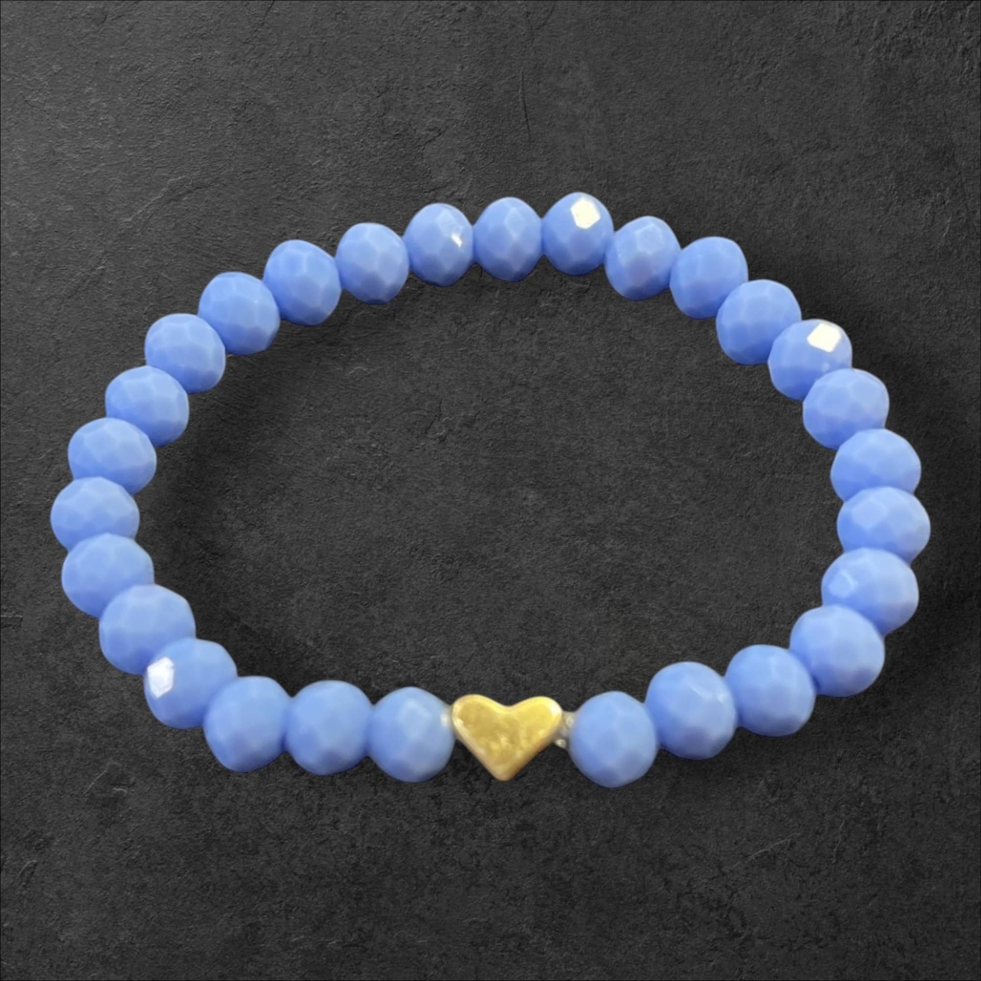 Loli - Wholesale Beaded Bracelet - Kids - Kids Stretchy Bracelet - Heart Charm0