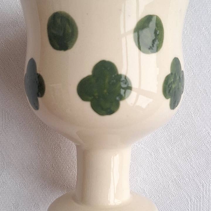 CADE Keramisk Stjälk Glas Grön för wholesale av Lalla De Moulati