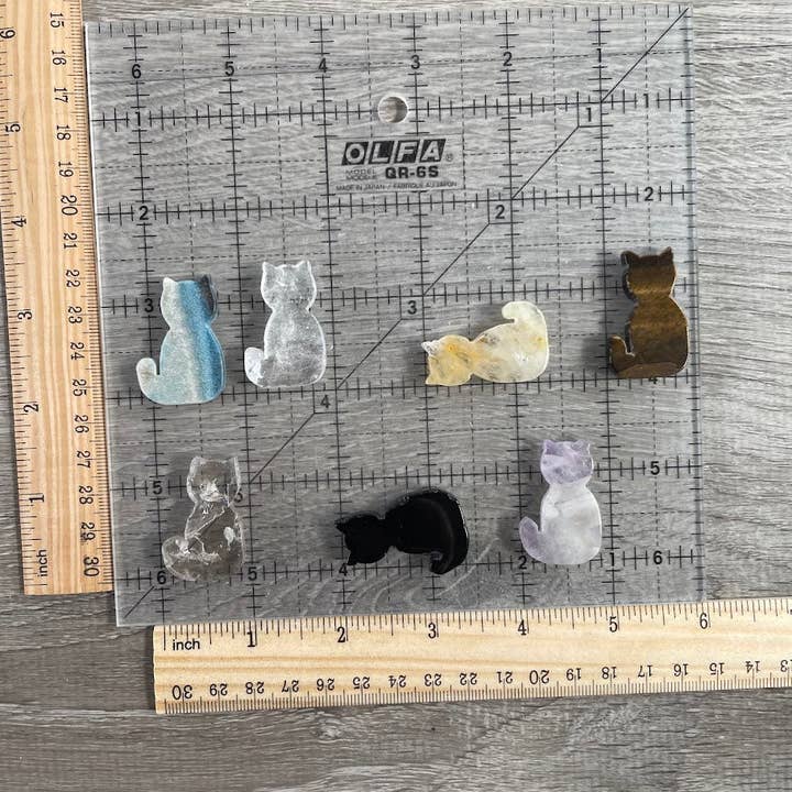 Keystone Crystals - Wholesale Decorative figurine - Flat Cat Figurine – Small Crystal Carving for Retailers8