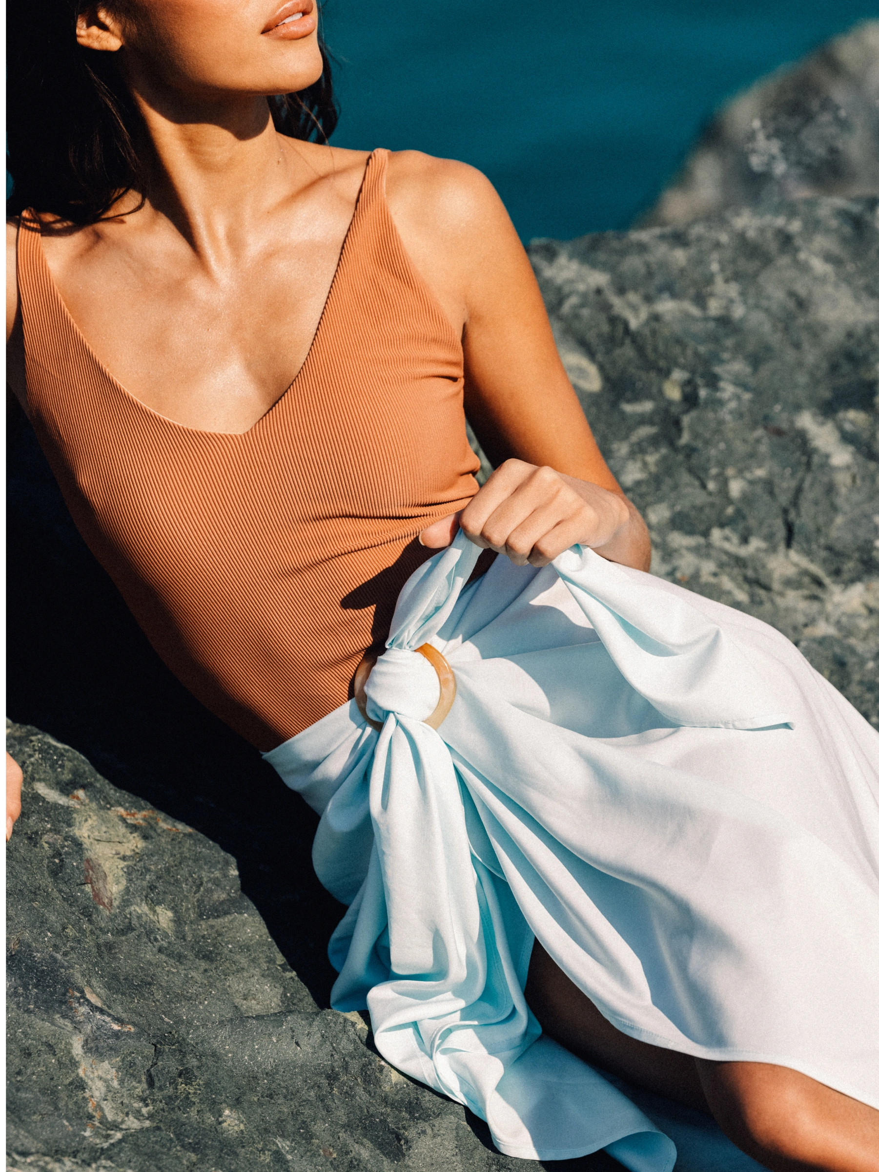 Tied Sunwear | UPF50+ Clothing - Wholesale Swim Cover Up - Women's - The Sunwrap in Blue7