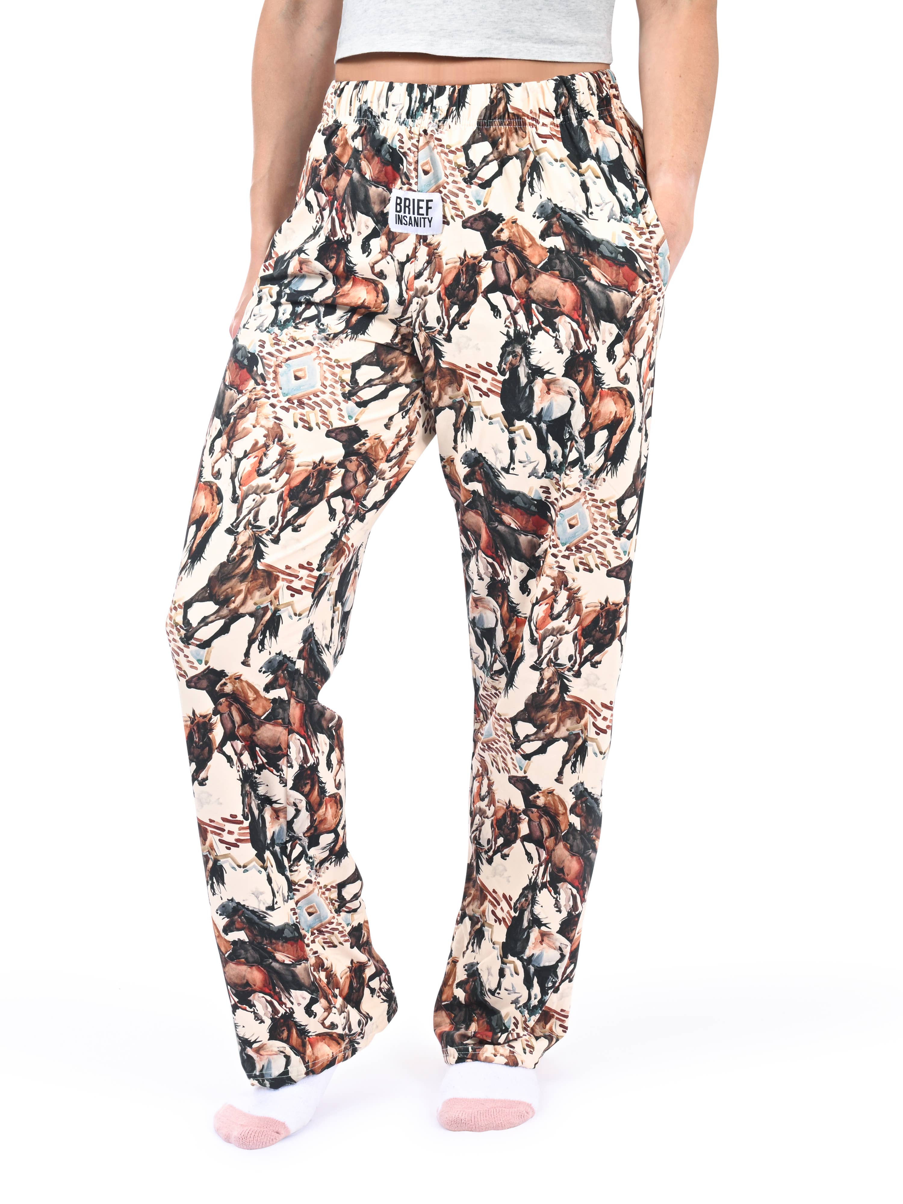 BRIEF INSANITY - Wholesale Sleepwear Bottom - Women's - Rustic Horse Pajama Pants1